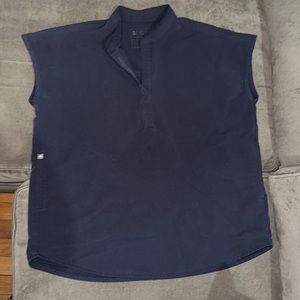 Jogger pants and oversized charcoal FIGS Scrubs